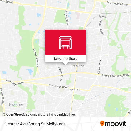 Mapa Heather Ave/Spring St