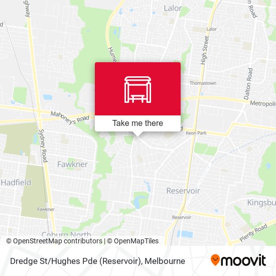 Dredge St / Hughes Pde (Reservoir) map