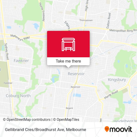 Gellibrand Cres/Broadhurst Ave map