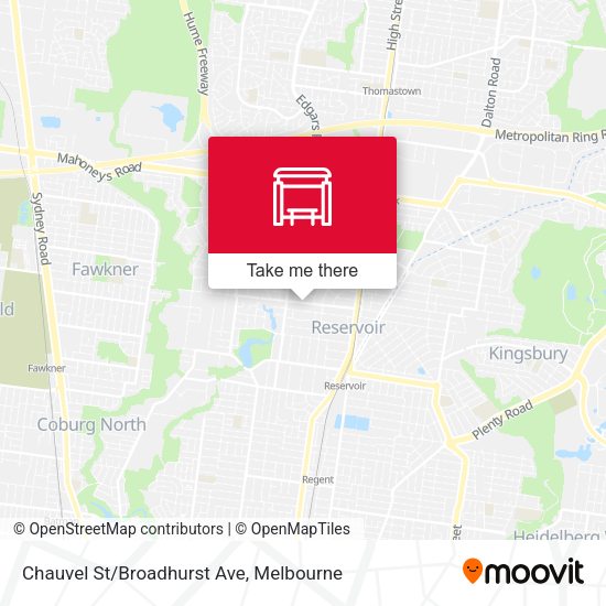 Chauvel St/Broadhurst Ave map