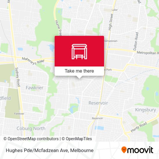 Hughes Pde/Mcfadzean Ave map