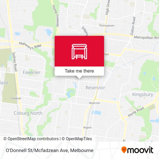 O'Donnell St/Mcfadzean Ave map