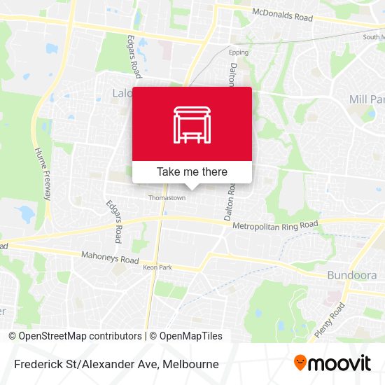 Frederick St/Alexander Ave map
