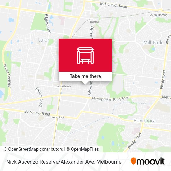 Nick Ascenzo Reserve / Alexander Ave map