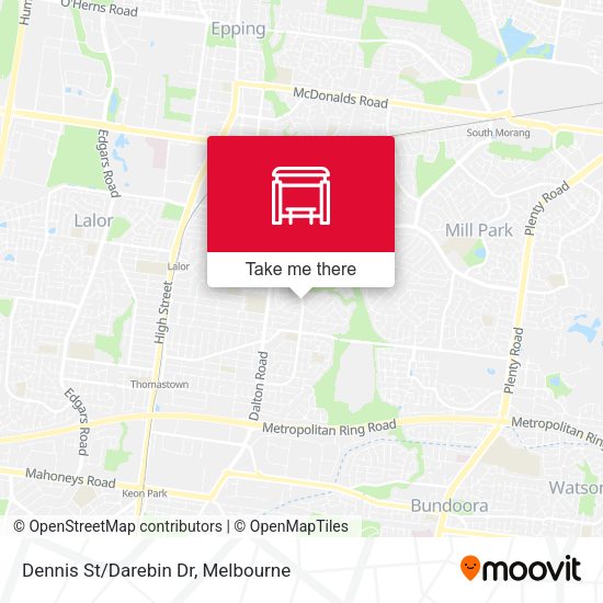 Dennis St/Darebin Dr map