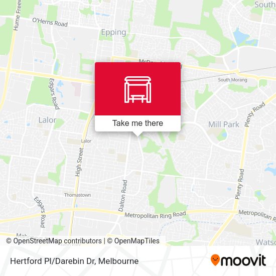 Hertford Pl/Darebin Dr map