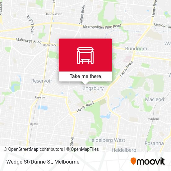 Wedge St/Dunne St map