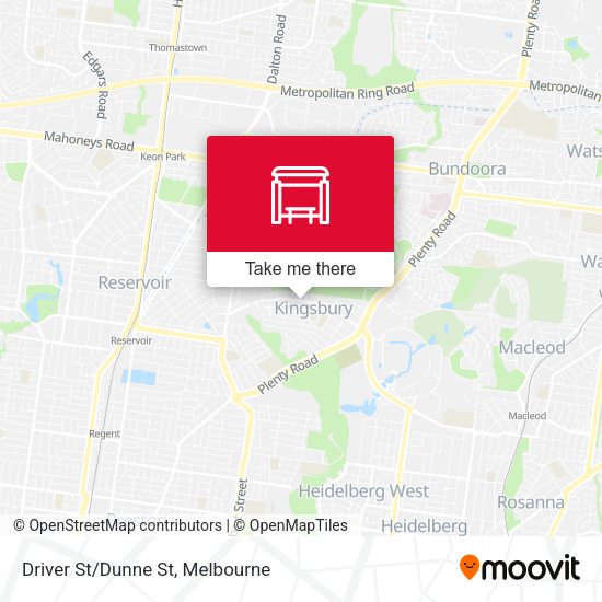 Driver St/Dunne St map