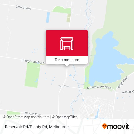 Reservoir Rd/Plenty Rd map