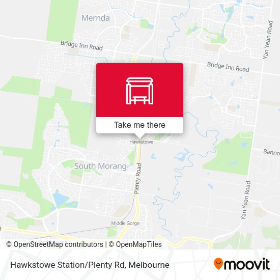 Hawkstowe Station/Plenty Rd map