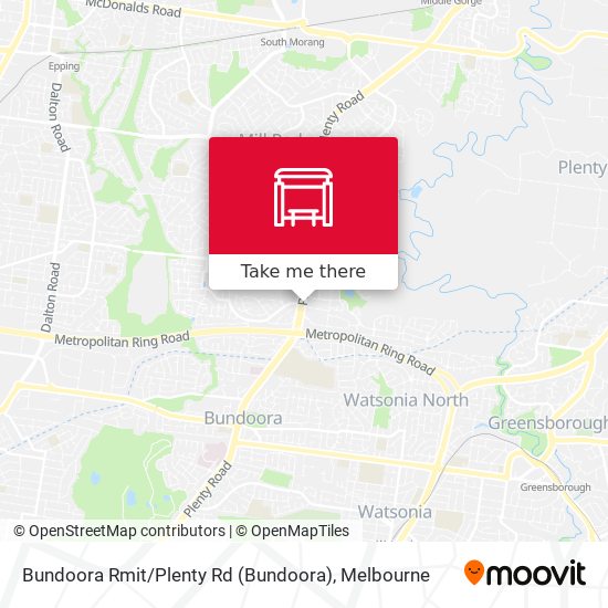 Mapa Bundoora Rmit / Plenty Rd