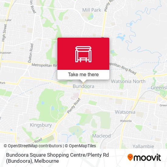 Bundoora Square Shopping Centre / Plenty Rd map