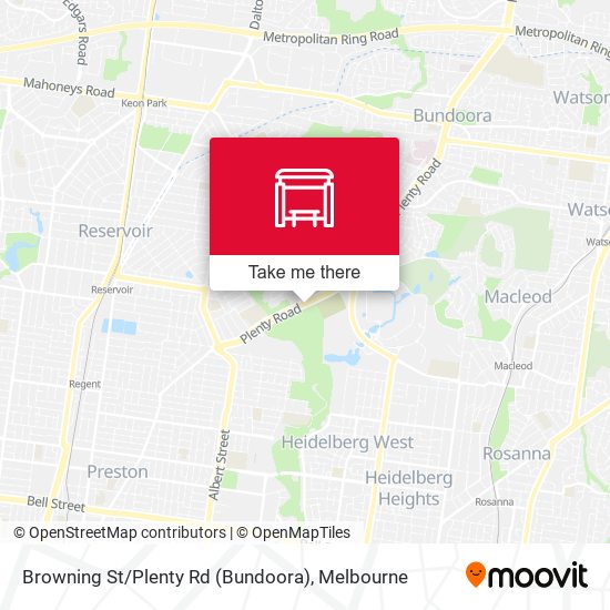 Browning St / Plenty Rd (Bundoora) map