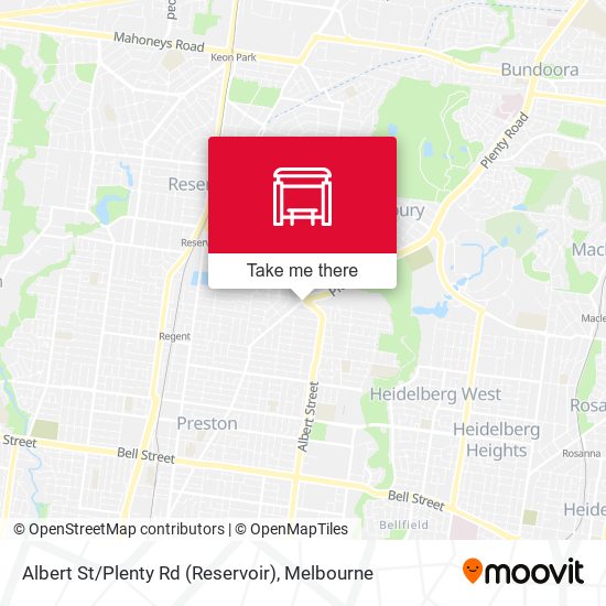 Albert St / Plenty Rd (Reservoir) map