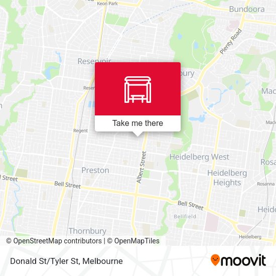 Donald St/Tyler St map