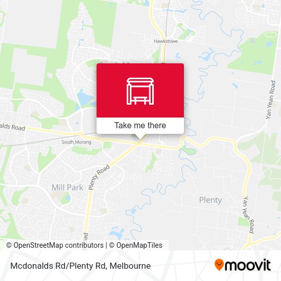 Mcdonalds Rd/Plenty Rd map