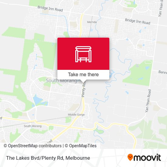 The Lakes Bvd/Plenty Rd map