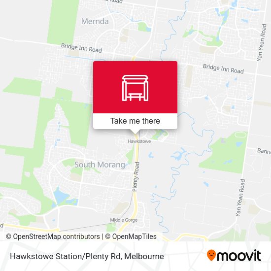 Hawkstowe Station/Plenty Rd map