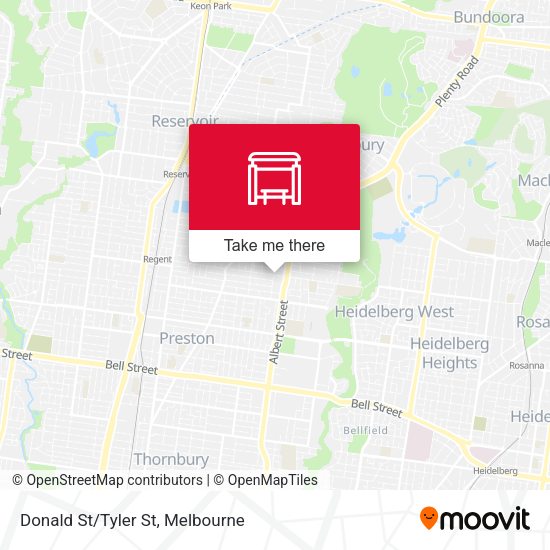 Donald St/Tyler St map