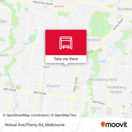 Walsal Ave/Plenty Rd map
