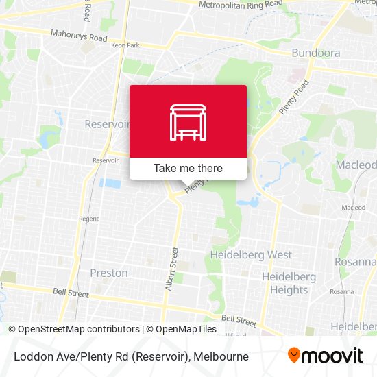 Loddon Ave / Plenty Rd (Reservoir) map