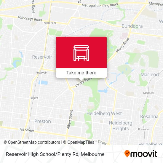 Reservoir High School / Plenty Rd map