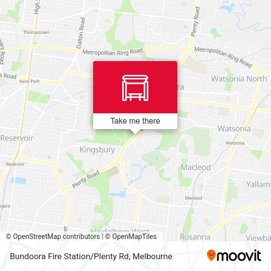 Bundoora Fire Station / Plenty Rd map