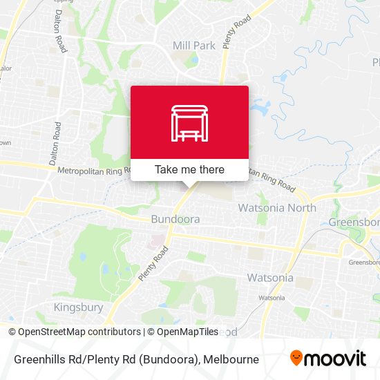 Greenhills Rd / Plenty Rd (Bundoora) map