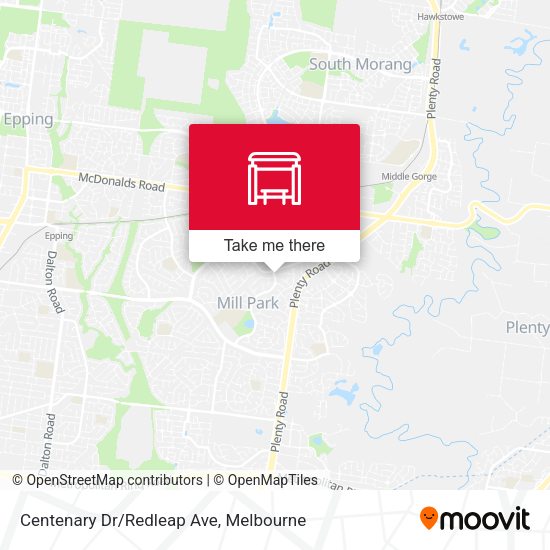 Centenary Dr/Redleap Ave map