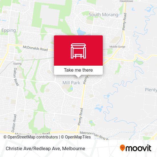 Christie Ave/Redleap Ave map