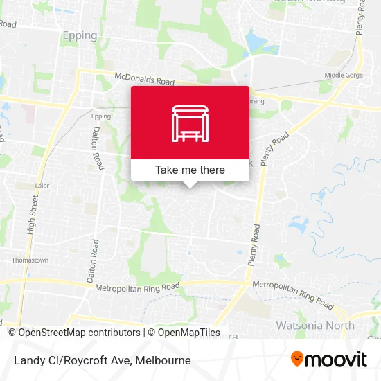 Landy Cl/Roycroft Ave map