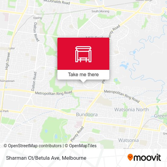 Sharman Ct/Betula Ave map