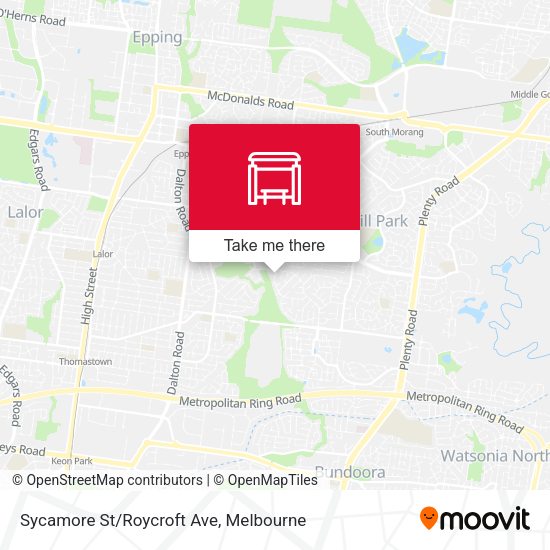 Sycamore St/Roycroft Ave map