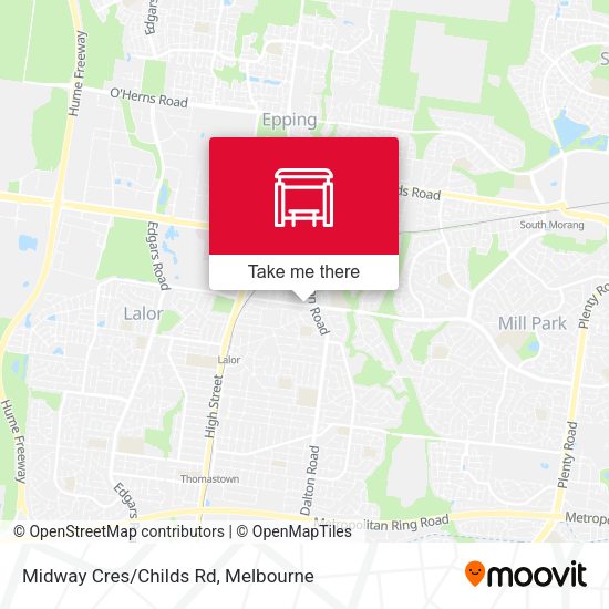 Midway Cres/Childs Rd map