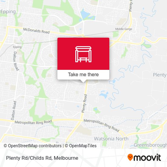 Plenty Rd/Childs Rd map