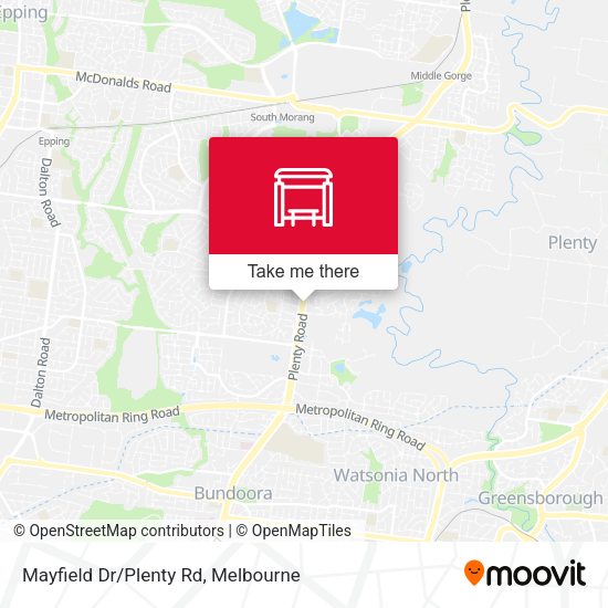 Mayfield Dr/Plenty Rd map