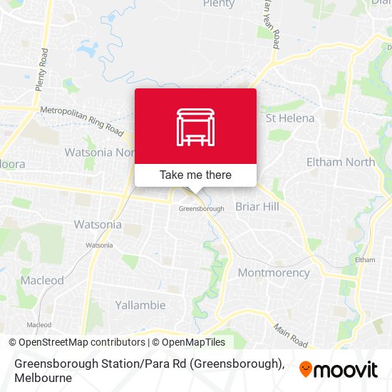 Greensborough Station / Para Rd map