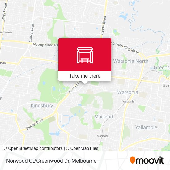 Norwood Ct/Greenwood Dr map
