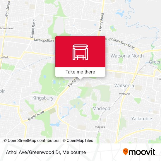 Athol Ave/Greenwood Dr map