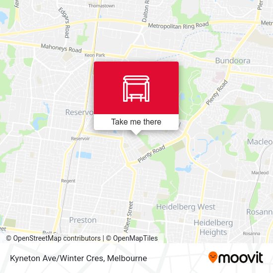 Kyneton Ave/Winter Cres map