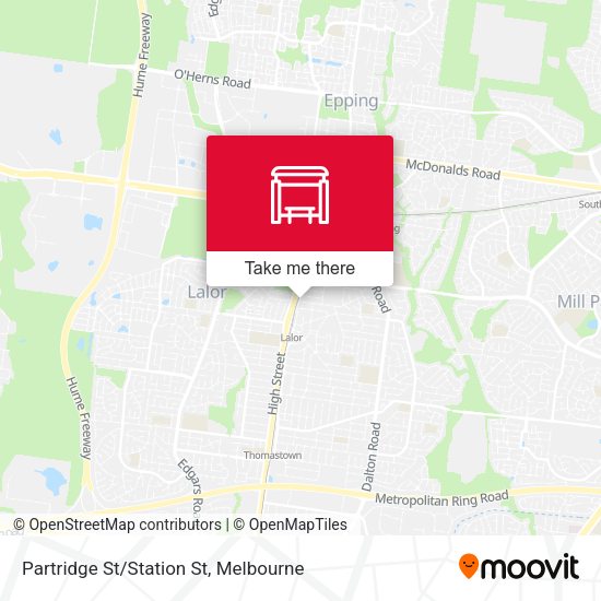 Partridge St/Station St map