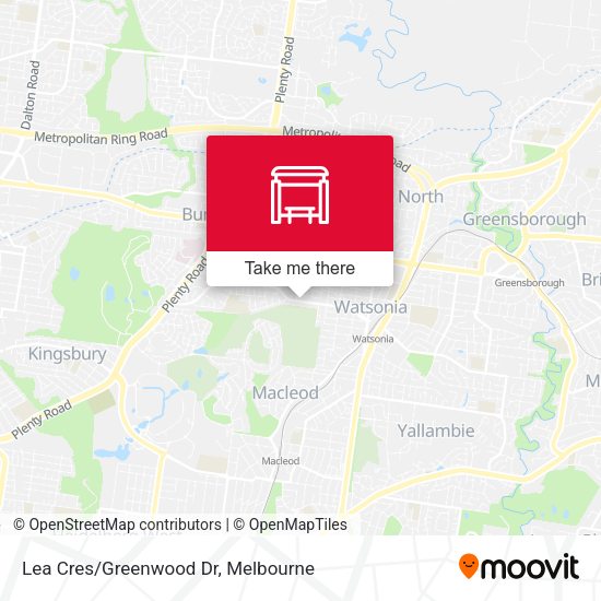 Lea Cres/Greenwood Dr map