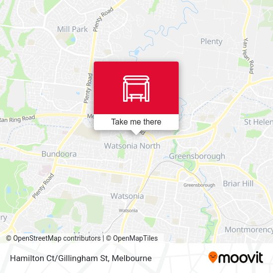 Hamilton Ct/Gillingham St map