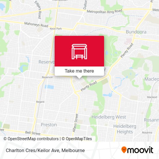 Charlton Cres/Keilor Ave map