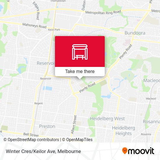 Winter Cres/Keilor Ave map