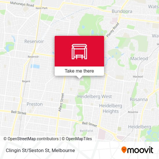 Clingin St/Seston St map