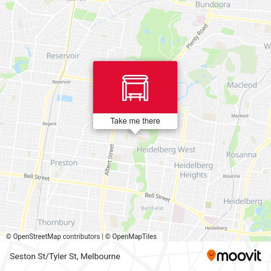 Seston St/Tyler St map