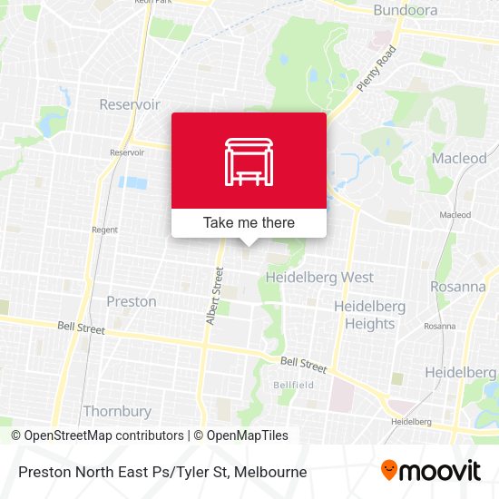 Preston North East Ps/Tyler St map