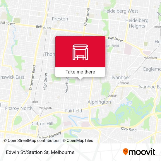 Edwin St/Station St map