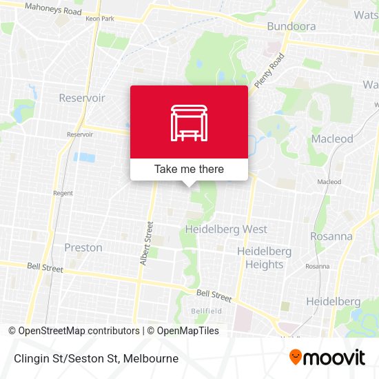 Clingin St/Seston St map